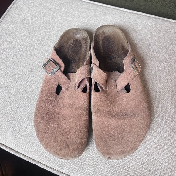 Birkenstock Pink Clay Suede Clog with Buckle— size 40 - Picture 6 of 7